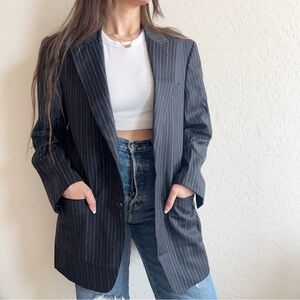 Vintage 90s Versace Striped blazer jacket Versace Collection Couture
